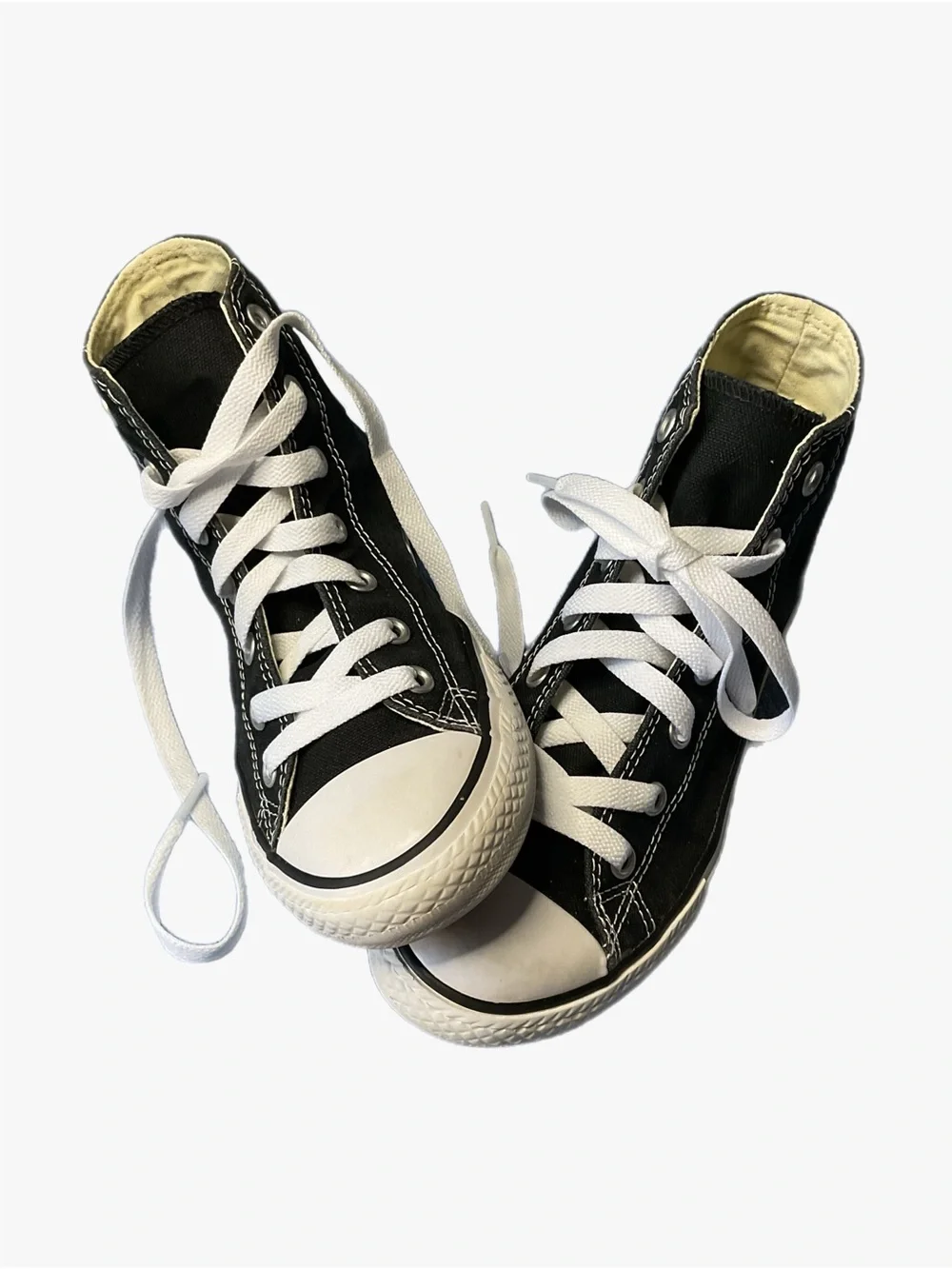 Converse Chuck Taylor All Star Youth 2 Black Hi Top Sneaks Slip on Unisex